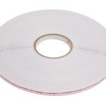 Bag Sealing Tape withe red word logo printed on the liner film